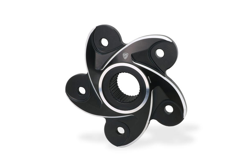 Flangia portacorona Ducati Nero/Argento