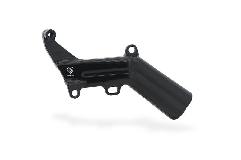Brake lines cover with fluid tank bracket Ducati Nero
