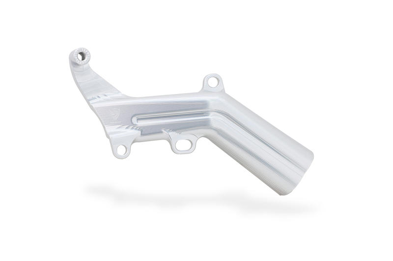 Brake lines cover with fluid tank bracket Ducati Argento