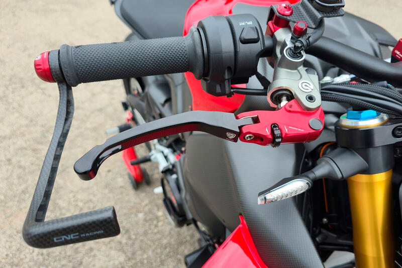 Brake lever RACE EVO Folding For Brembo Semi-Radil Master Cylinders Nero/Rosso