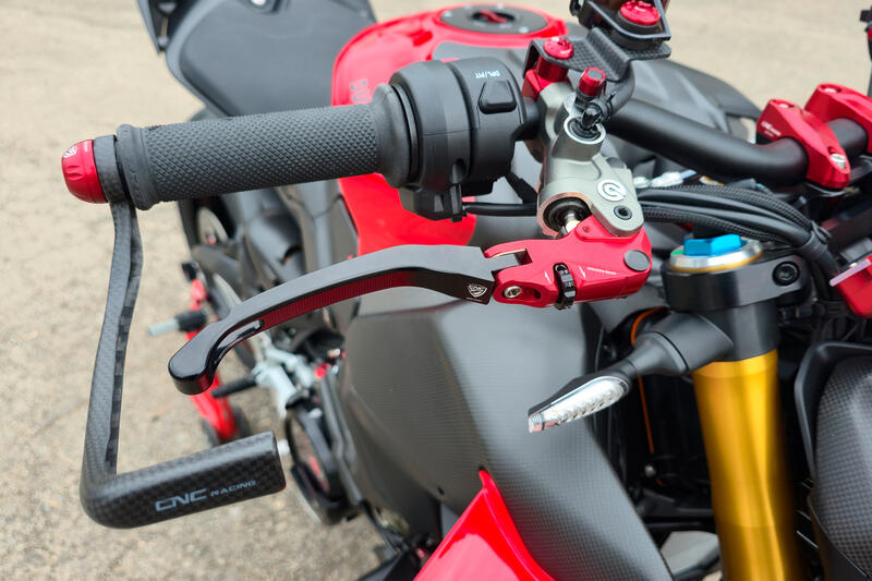 Brake lever RACE EVO Folding For Brembo Semi-Radil Master Cylinders Nero/Rosso