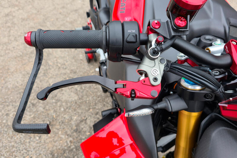 Brake lever RACE EVO Folding For Brembo Semi-Radil Master Cylinders Nero/Rosso