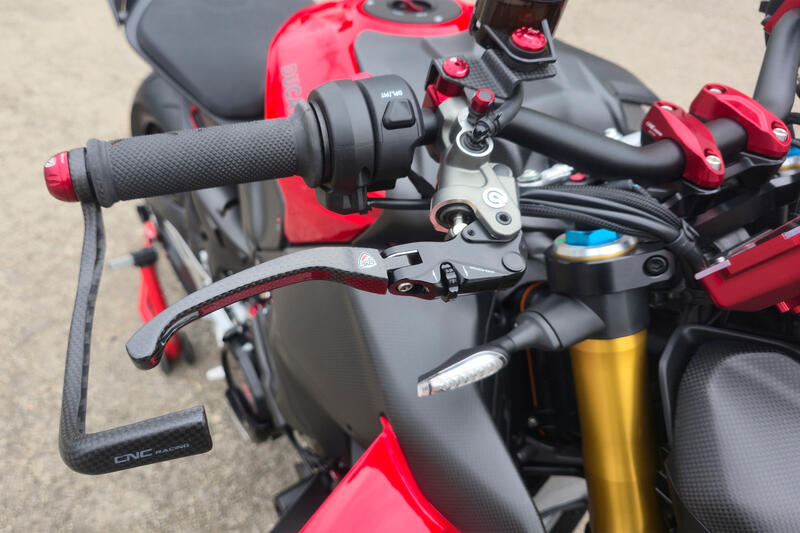 Leva freno RACE EVO Pieghevole Carbonio Lucido Per Pompe Freno Brembo Semi-Radiali Nero