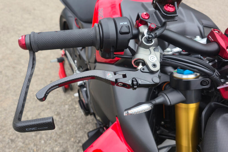 Leva freno RACE EVO Pieghevole Carbonio Lucido Per Pompe Freno Brembo Semi-Radiali Nero