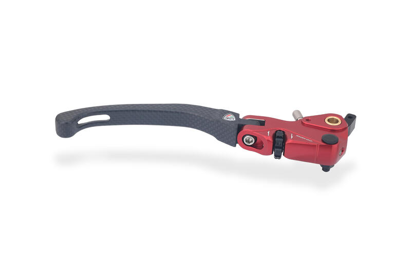 Brake Lever RACE EVO Folding Glossy Carbon For Brembo Semi-radial Master Cylinders Rosso