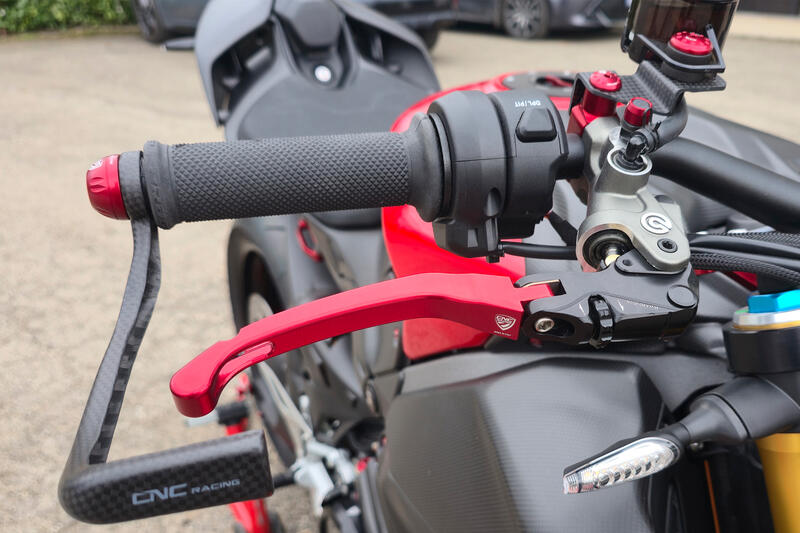 Brake lever RACE EVO Folding For Brembo Semi-Radil Master Cylinders Rosso/Nero