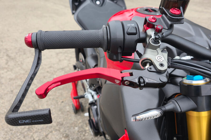 Brake lever RACE EVO Folding For Brembo Semi-Radil Master Cylinders Rosso/Nero