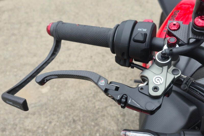 Brake Lever RACE EVO Folding Matt Carbon for Brembo Semi-Radial Master Cylinders Nero