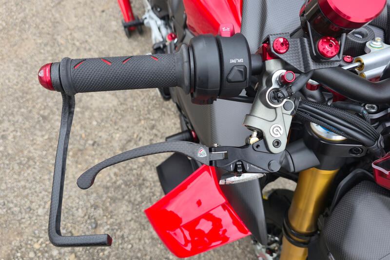 Brake Lever RACE EVO Folding Matt Carbon for Brembo Semi-Radial Master Cylinders Nero