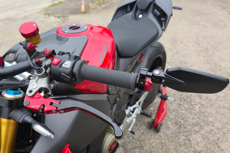 Leva frizione RACE EVO Pieghevole Per Pompe Frizione Brembo Semi-Radiali Nero/Rosso