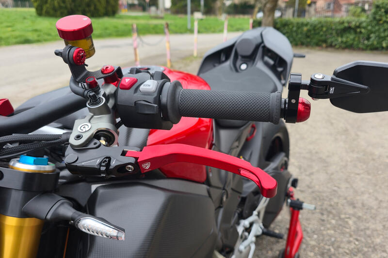 Leva frizione RACE EVO Pieghevole Per Pompe Frizione Brembo Semi-Radiali Rosso/Nero
