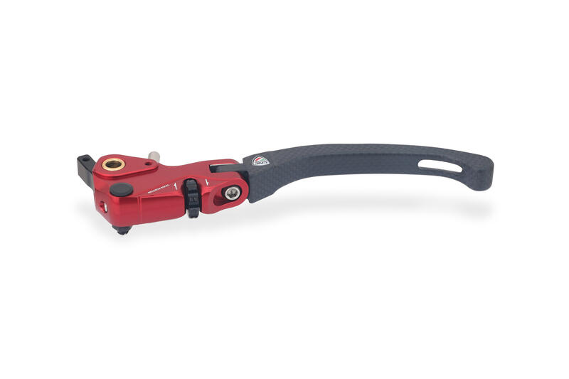 Clutch lever Race EVO - Folding Glossy Carbon for Brembo Semi-Radial Master Cylinders Rosso
