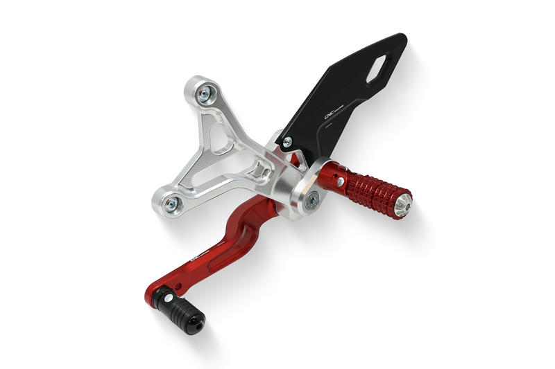 Adjustable rear sets MV Agusta Argento/Rosso