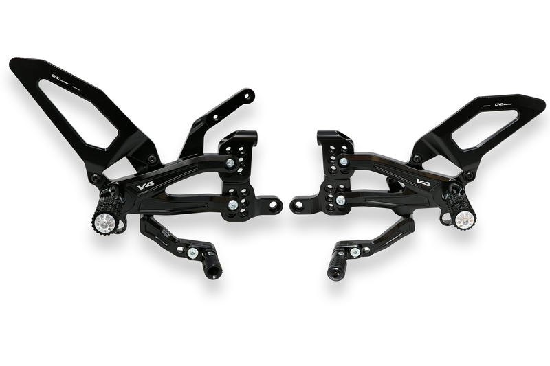 Pedane regolabili Ducati per serie Panigale V4 Nero