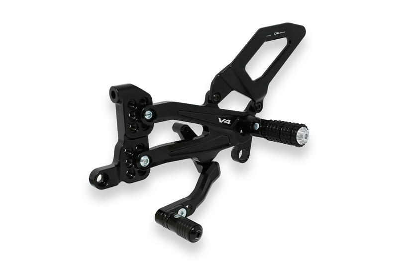 Pedane regolabili Ducati per serie Panigale V4 Nero