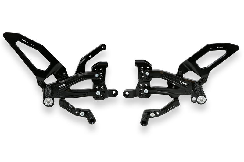 Adjustable rear sets RPS Ducati Panigale V4 - EASY Nero