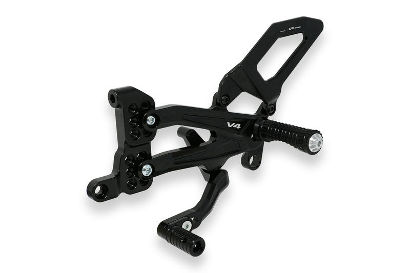 Adjustable rear sets RPS Ducati Panigale V4 - EASY Nero