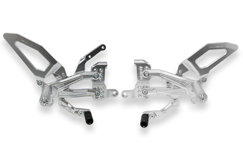 Adjustable rear sets RPS Ducati Panigale V4 - EASY Argento
