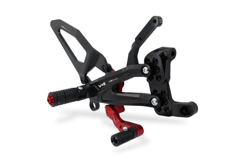 Adjustable rearsets Ducati Streetfighter V4 Nero/Rosso