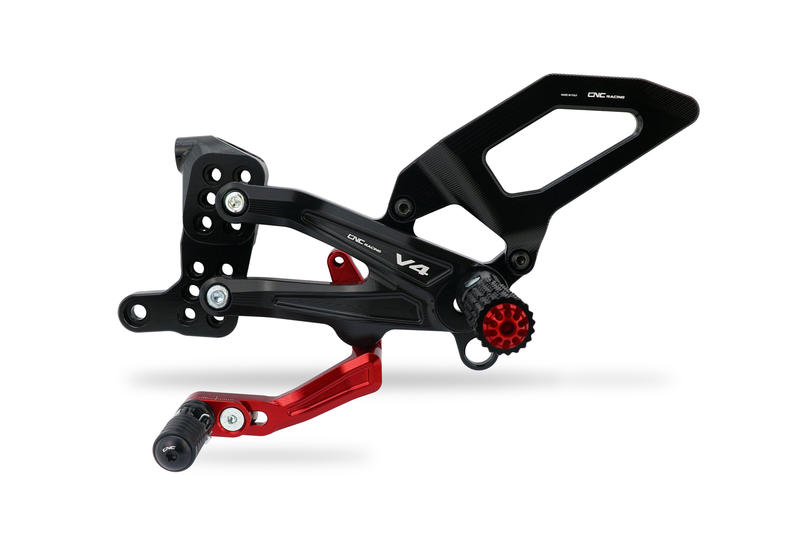 Adjustable rearsets Ducati Streetfighter V4 Nero/Rosso
