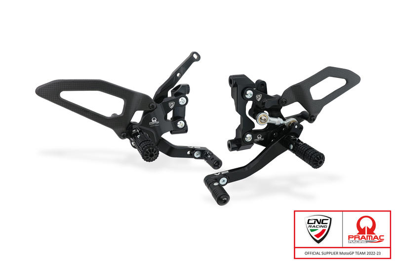 Adjustable rearsets Ducati Streetfighter V2 - Pramac racing Limited Edition Nero