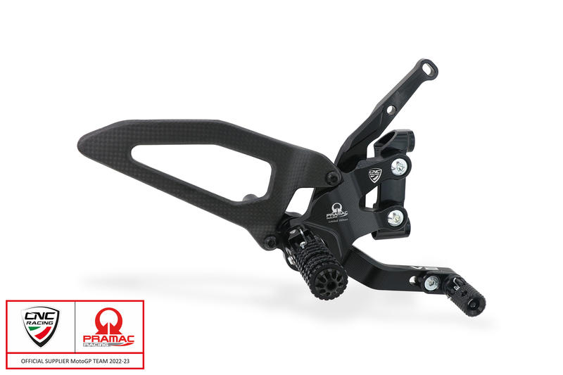 Adjustable rearsets Ducati Streetfighter V2 - Pramac racing Limited Edition Nero