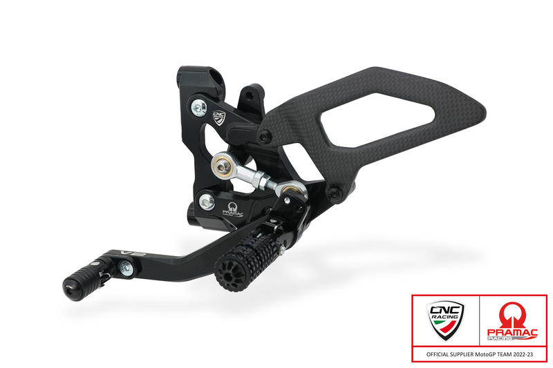 Adjustable rearsets Ducati Streetfighter V2 - Pramac racing Limited Edition Nero