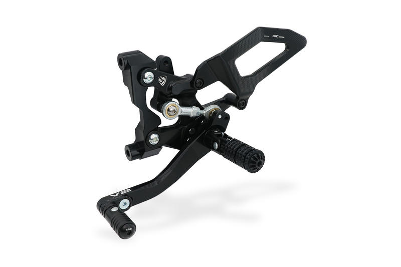 Adjustable rearsets Ducati Streetfighter V2 Nero