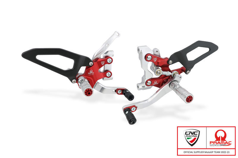 Adjustable rearsets Ducati Streetfighter V2 - Pramac racing Limited Edition Rosso/Argento