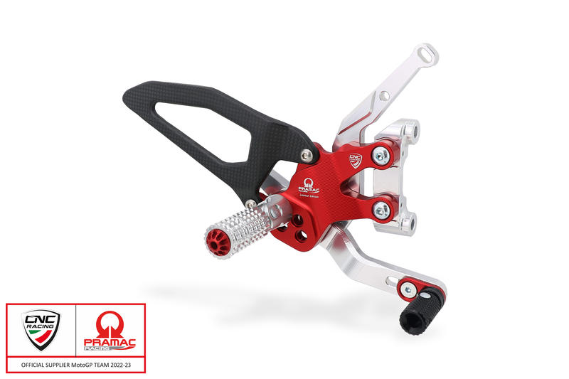 Adjustable rearsets Ducati Streetfighter V2 - Pramac racing Limited Edition Rosso/Argento