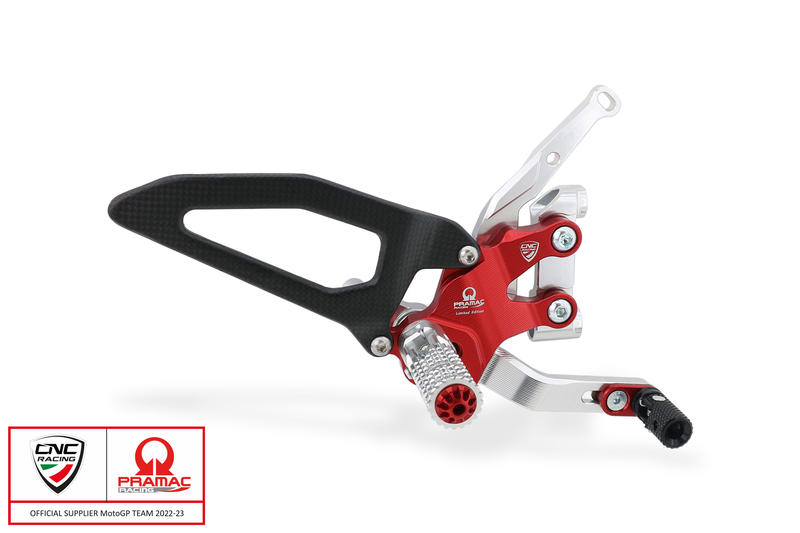 Adjustable rearsets Ducati Streetfighter V2 - Pramac racing Limited Edition Rosso/Argento