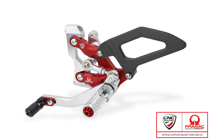 Adjustable rearsets Ducati Streetfighter V2 - Pramac racing Limited Edition Rosso/Argento