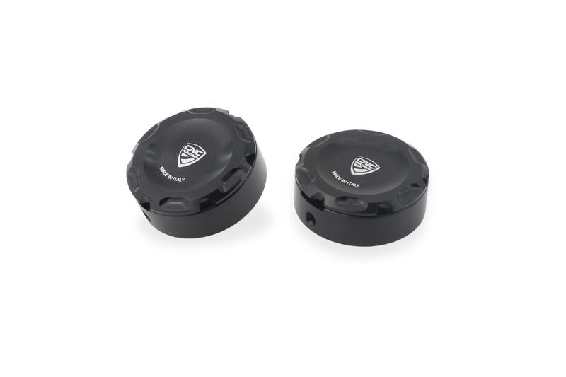 Central bolt caps kit for OEM rearsets Ducati Nero