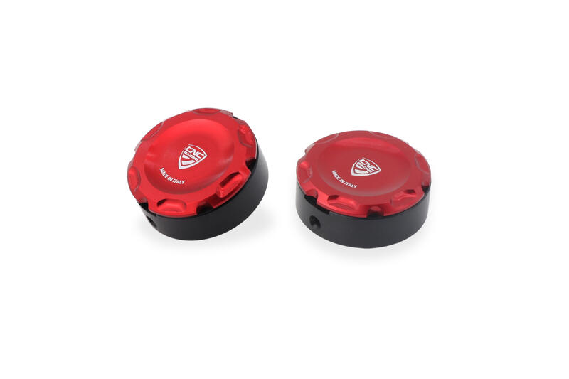 Central bolt caps kit for OEM rearsets Ducati Rosso