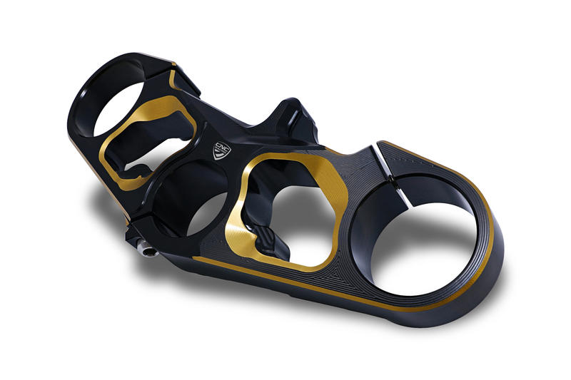 Triple clamps - Top Yoke - Bicolor Nero/Oro