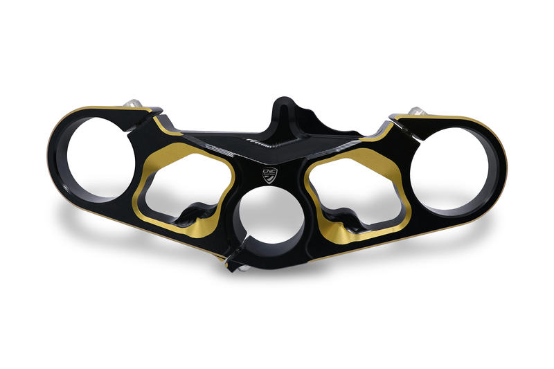 Triple clamps - Top Yoke - Bicolor Nero/Oro