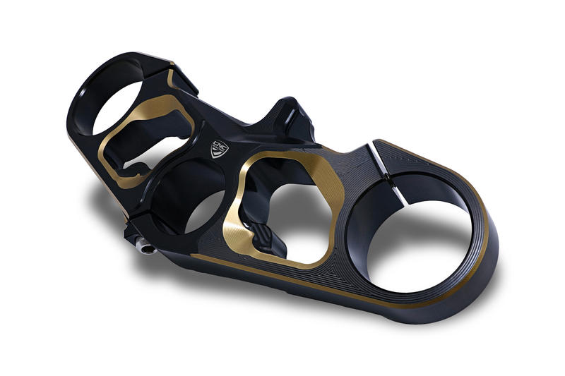 Triple clamps - Top Yoke - Bicolor Nero/Bronzo