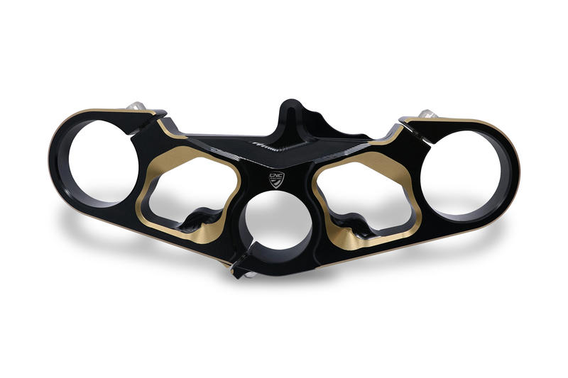 Triple clamps - Top Yoke - Bicolor Nero/Bronzo