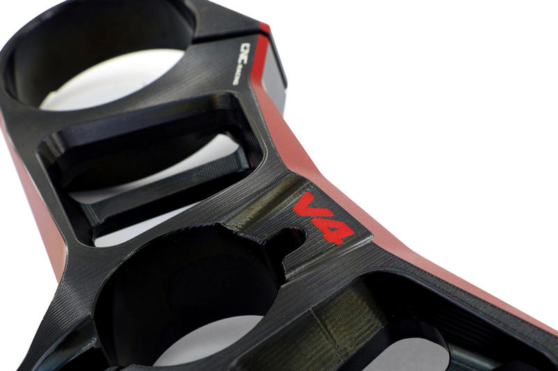 Piastre di sterzo Ducati Panigale V4 - Superiore - BICOLOR Nero/Rosso