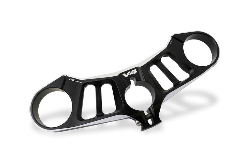 Piastre di sterzo Ducati Panigale V4 - Superiore - BICOLOR Nero/Argento