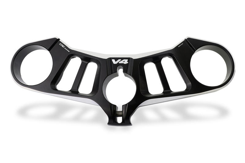 Piastre di sterzo Ducati Panigale V4 - Superiore - BICOLOR Nero/Argento