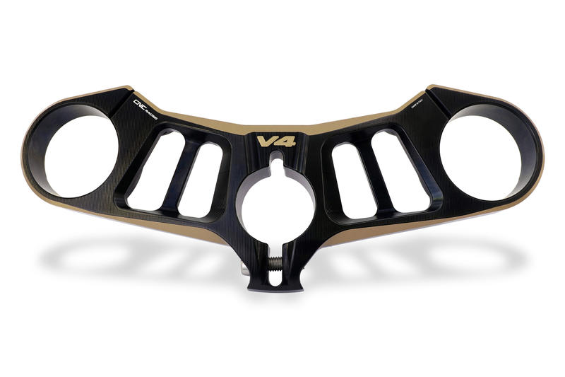 Piastre di sterzo Ducati Panigale V4 - Superiore - BICOLOR Nero/Bronzo