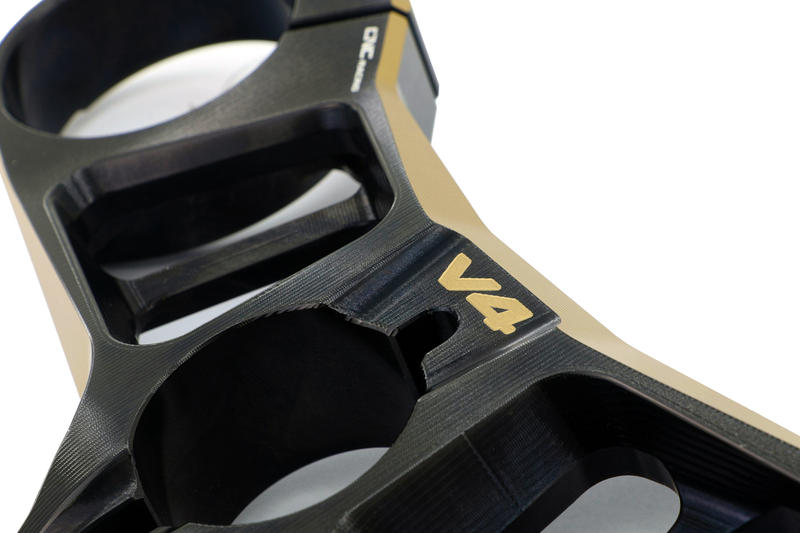 Piastre di sterzo Ducati Panigale V4 - Superiore - BICOLOR Nero/Bronzo