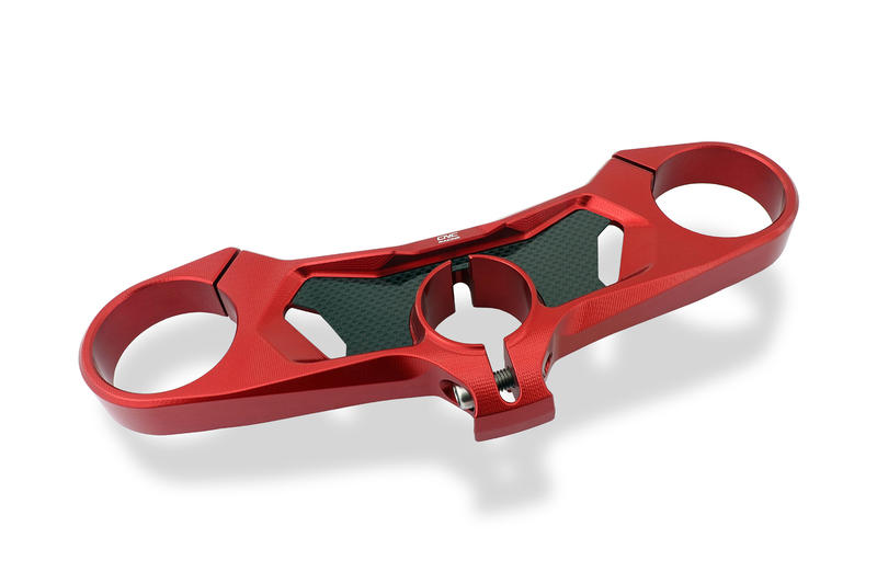 Piastre di sterzo Ducati Panigale V4 - Superiore CARBON Rosso