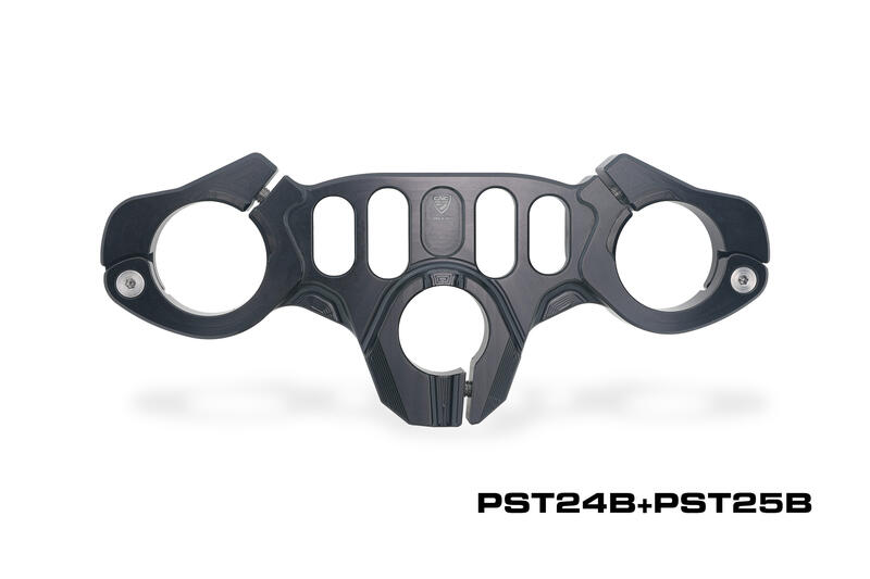 Piastre di sterzo Ducati Panigale V2 MY2025 - Kit morsetti Nero
