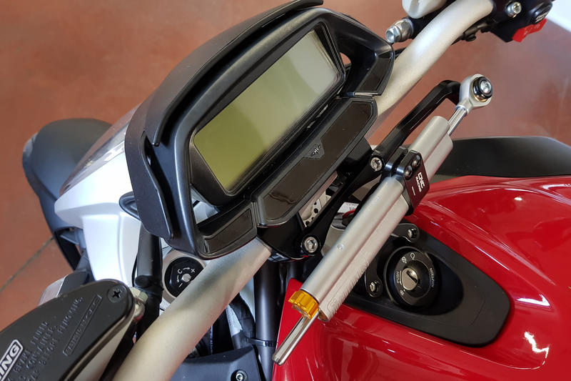 STEERING DAMPER KIT MV AGUSTA BRUTALE 800 MY2016 - for CNC Racing handlebar bracket Nero