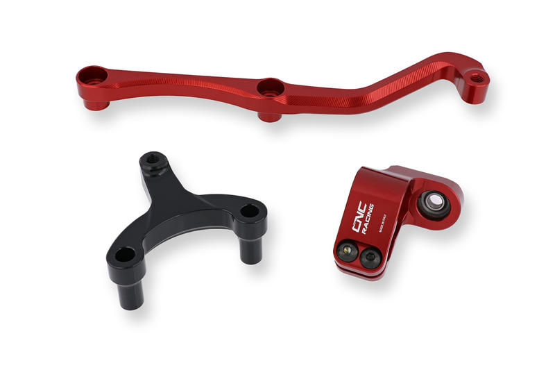 STEERING DAMPER KIT MV AGUSTA BRUTALE 800 MY2016 - for CNC Racing handlebar bracket Rosso