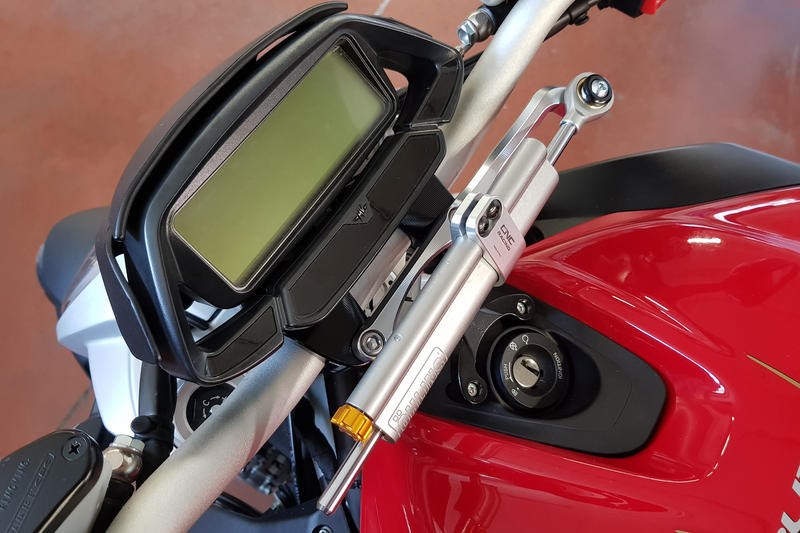 STEERING DAMPER KIT MV AGUSTA BRUTALE 800 MY2016 - for CNC Racing handlebar bracket Argento