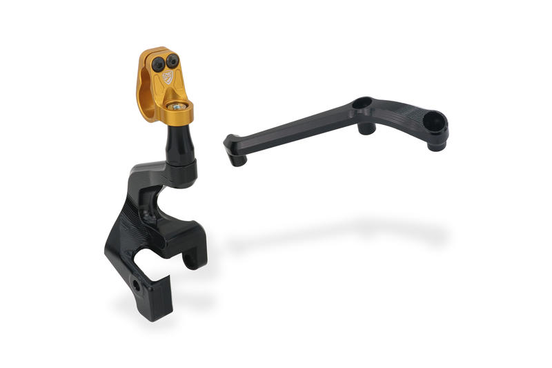 Supporto ammortizzatore di sterzo Ducati Multistrada V4 Pikes Peak e RS con riser RM251 Oro