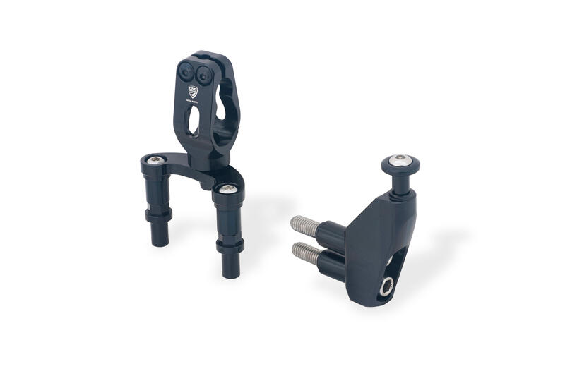 Supporto ammortizzatore di sterzo Ducati Hypermotard 950/950 SP per piastre di sterzo CNC Racing PS535/PS536 Nero/Nero